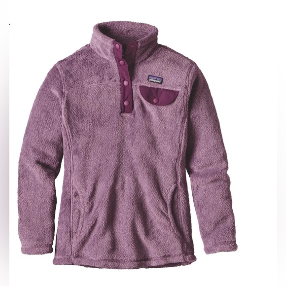 Patagonia Girls Re-Tool Snap-T Pullover Purple , size XL/14years - Picture 1 of 6